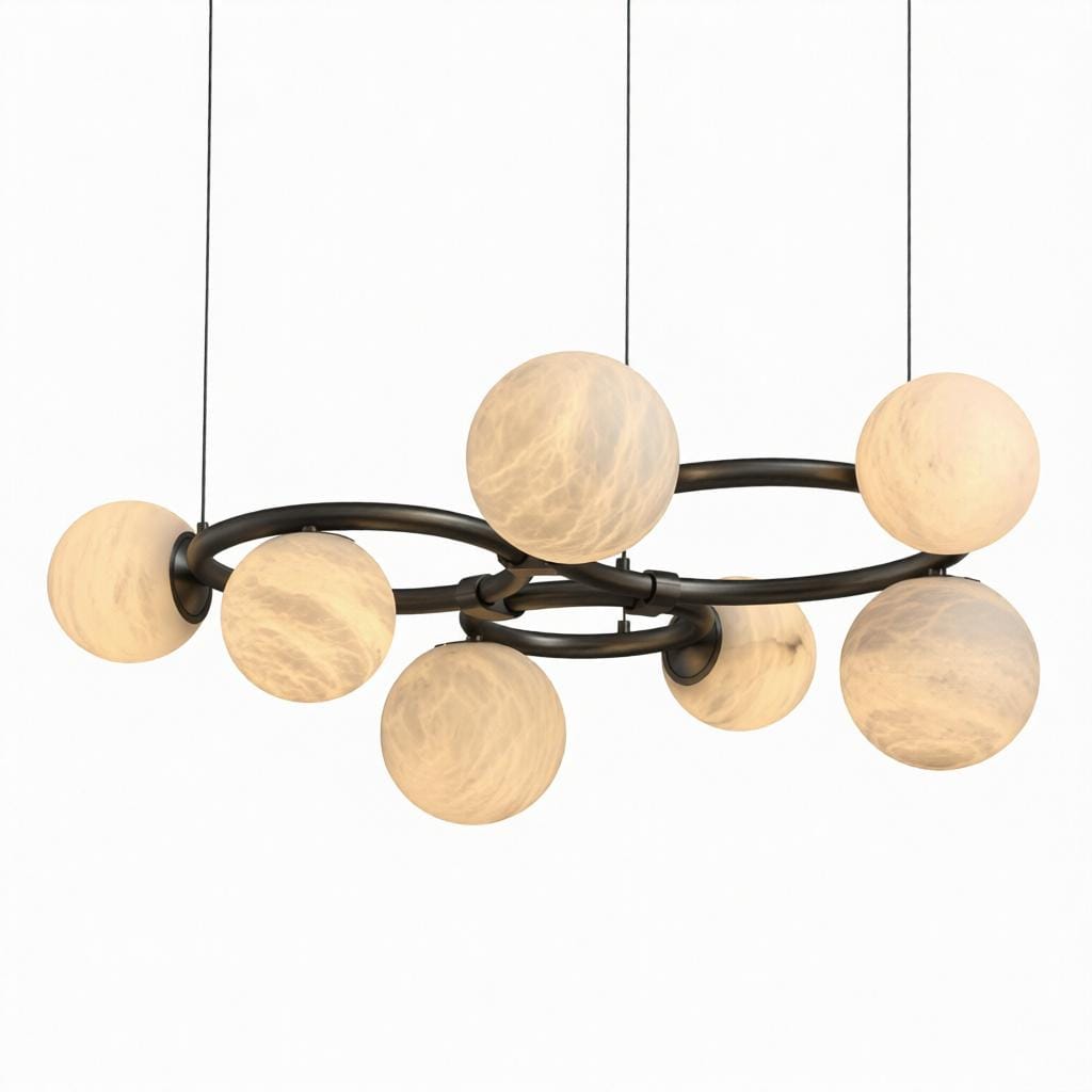 Sylnelis A | Alabaster Chandelier - Detail View #4 | HomeCartel
