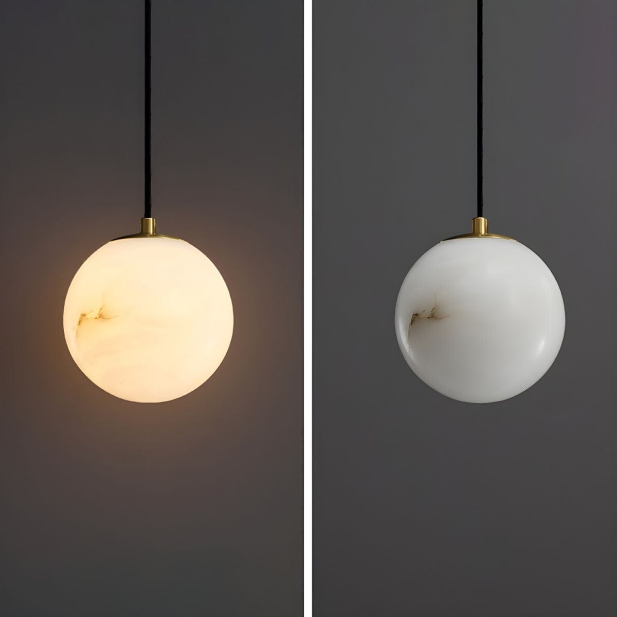 Marnith | Alabaster Pendant Light - Detail View #2 | HomeCartel