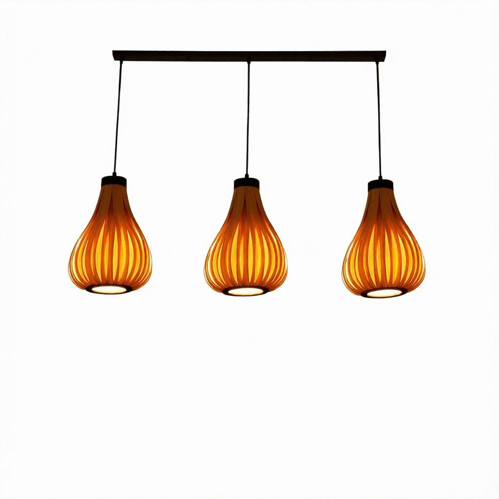 Jaspion B | Wood Linear Pendant Light - Detail View #2 | HomeCartel