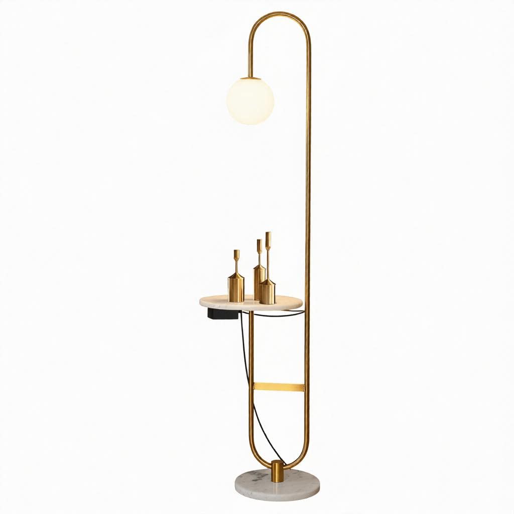 Cenyssa A | Integrated Shelf Floor Lamp - Detail View #2 | HomeCartel