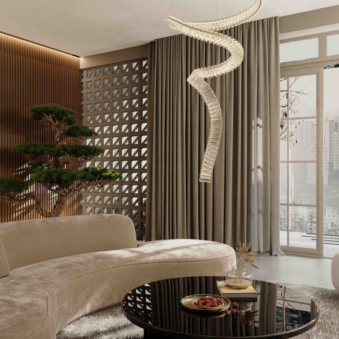 Carlee Une | Modern LED Chandelier - Detail View #3 | HomeCartel