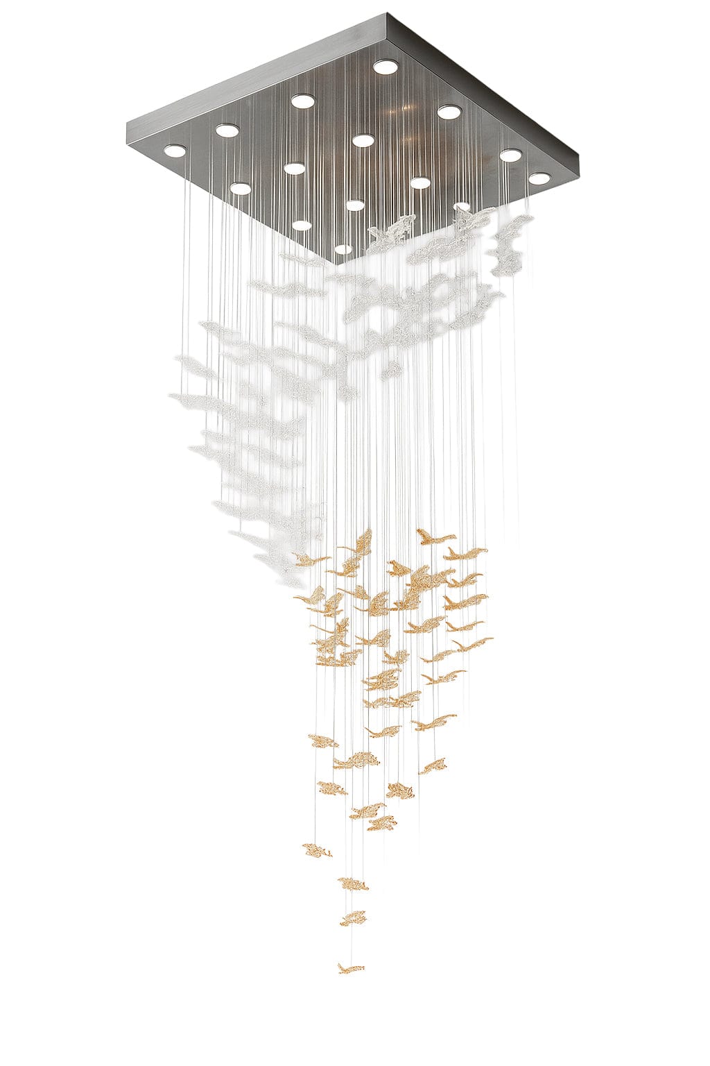 Folha | Crystal Glass Cluster Chandelier - Home Cartel ®