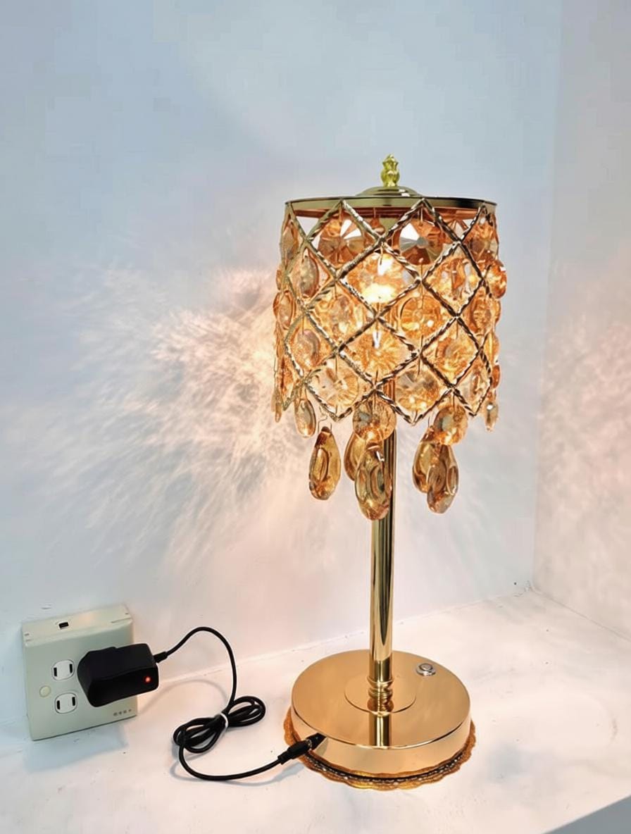 Calynder | Crystal Table Lamp - Detail View #3 | HomeCartel