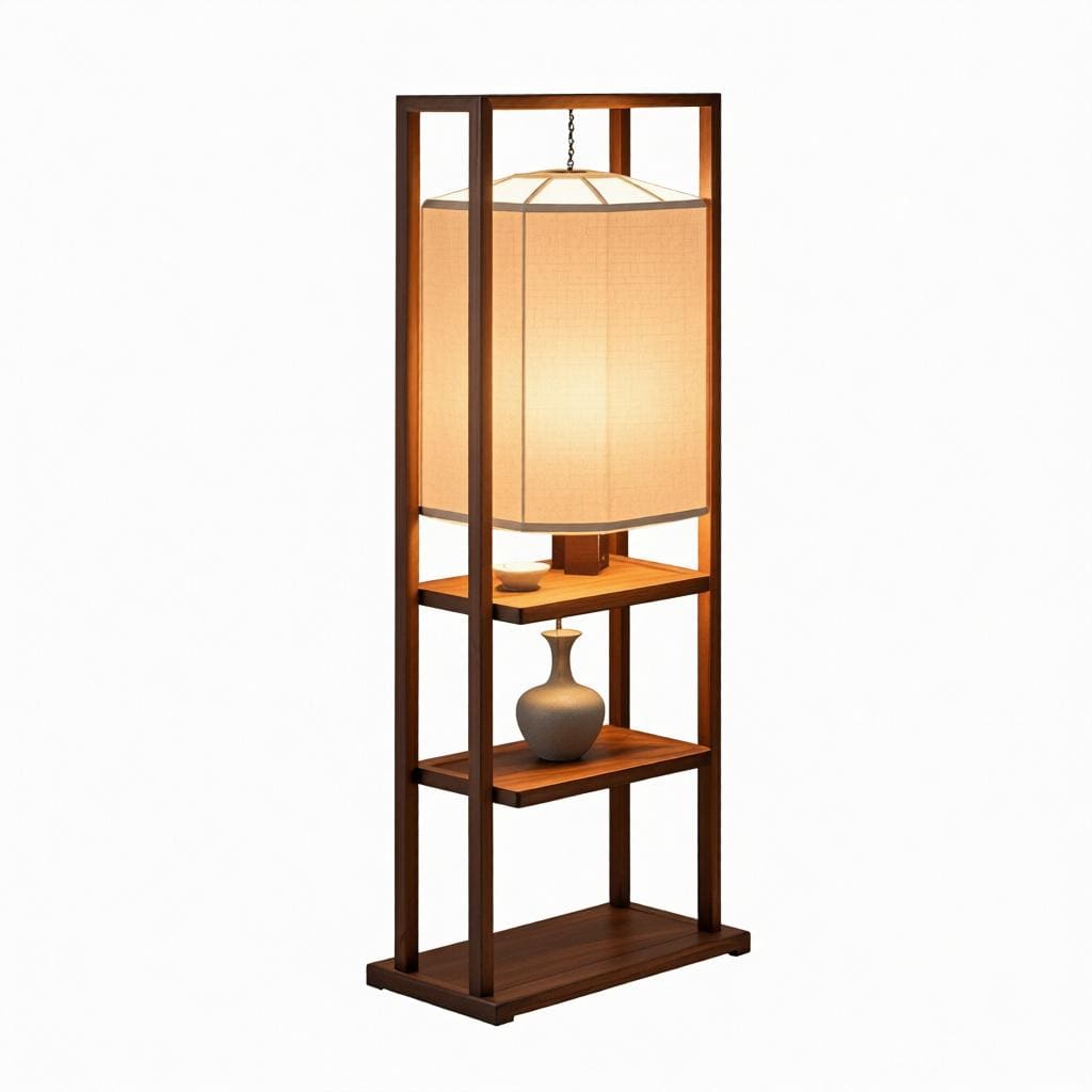 Nalindraok | Integrated Shelf Floor Lamp - Modern Floor Lamp | HomeCartel Philippines