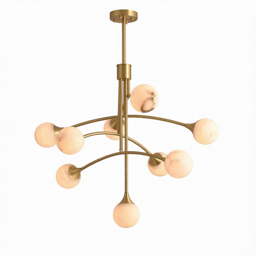 Aellenith | Alabaster Chandelier - Detail View #7 | HomeCartel