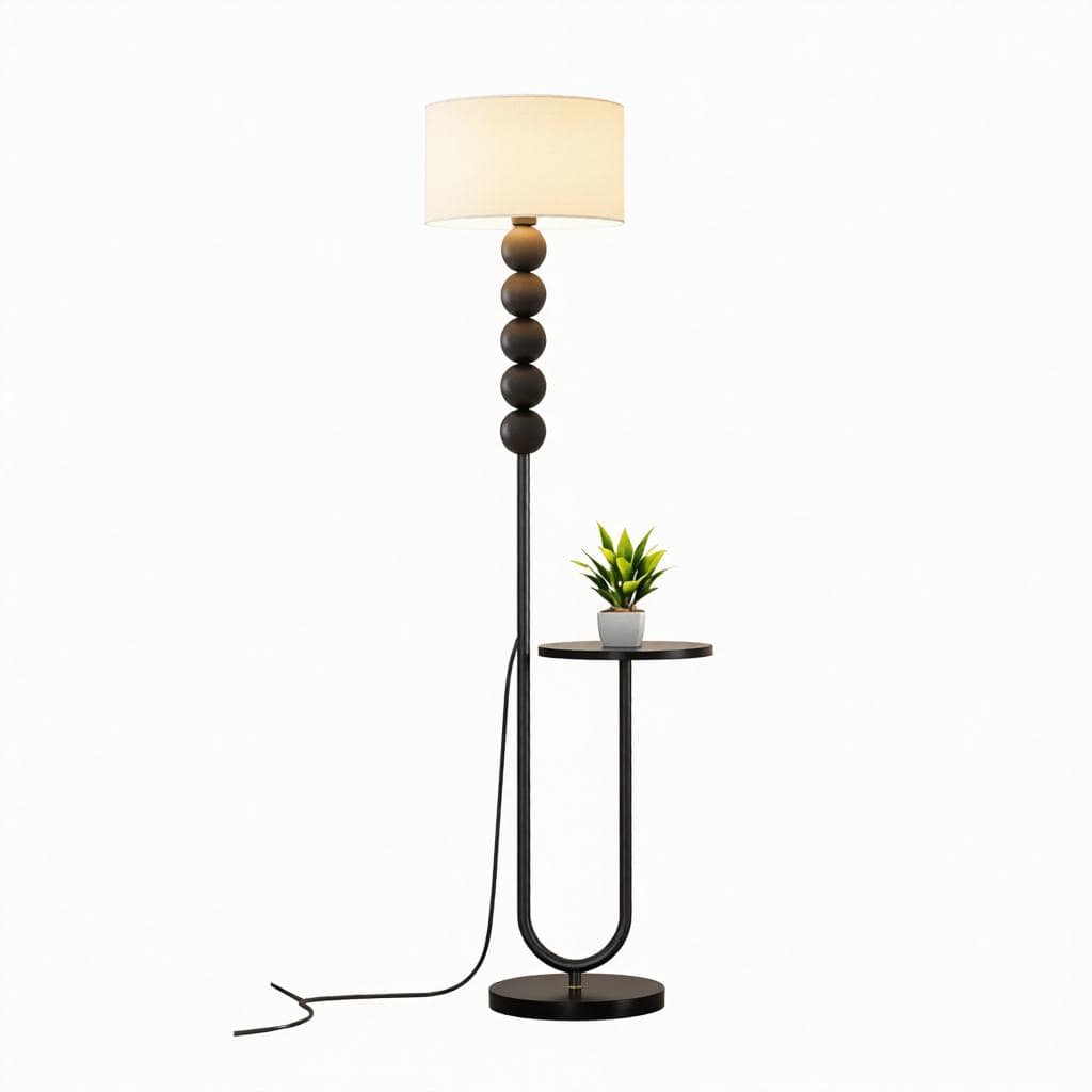 Irienna Une | Integrated Shelf Floor Lamp
