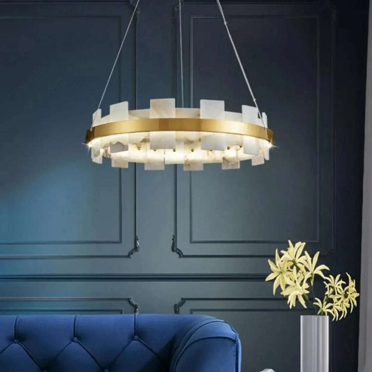 Elarian Une | Alabaster Chandelier - Home Cartel ®