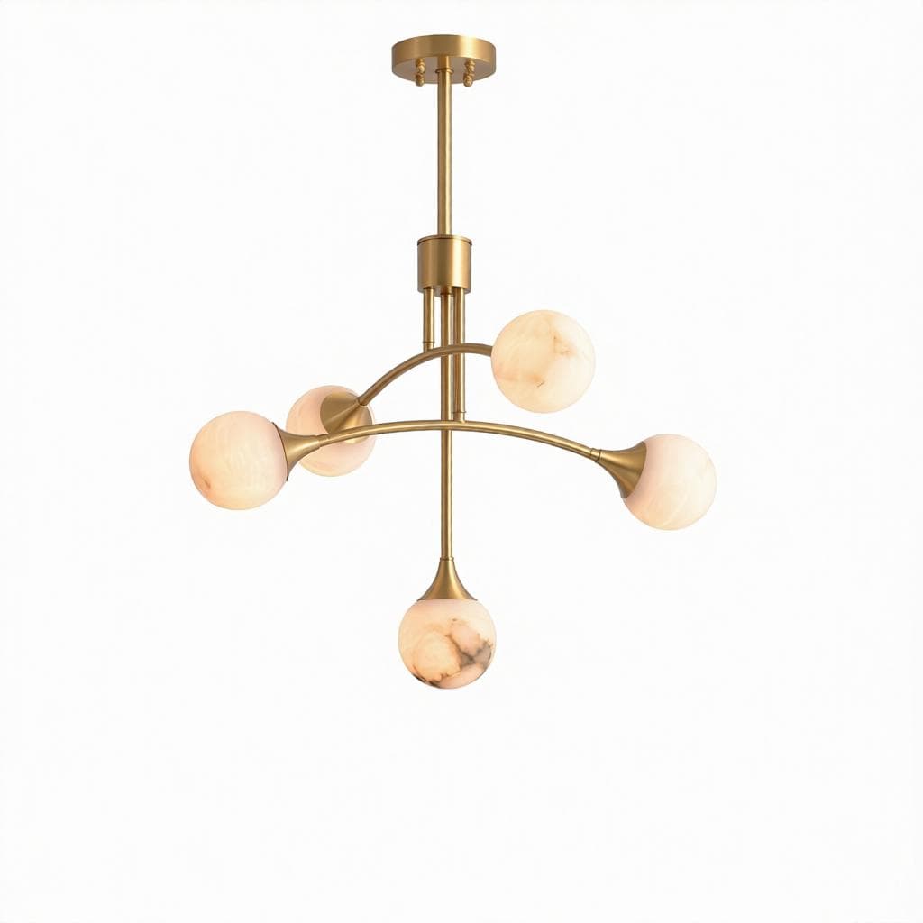 Aellenith | Alabaster Chandelier - Detail View #6 | HomeCartel