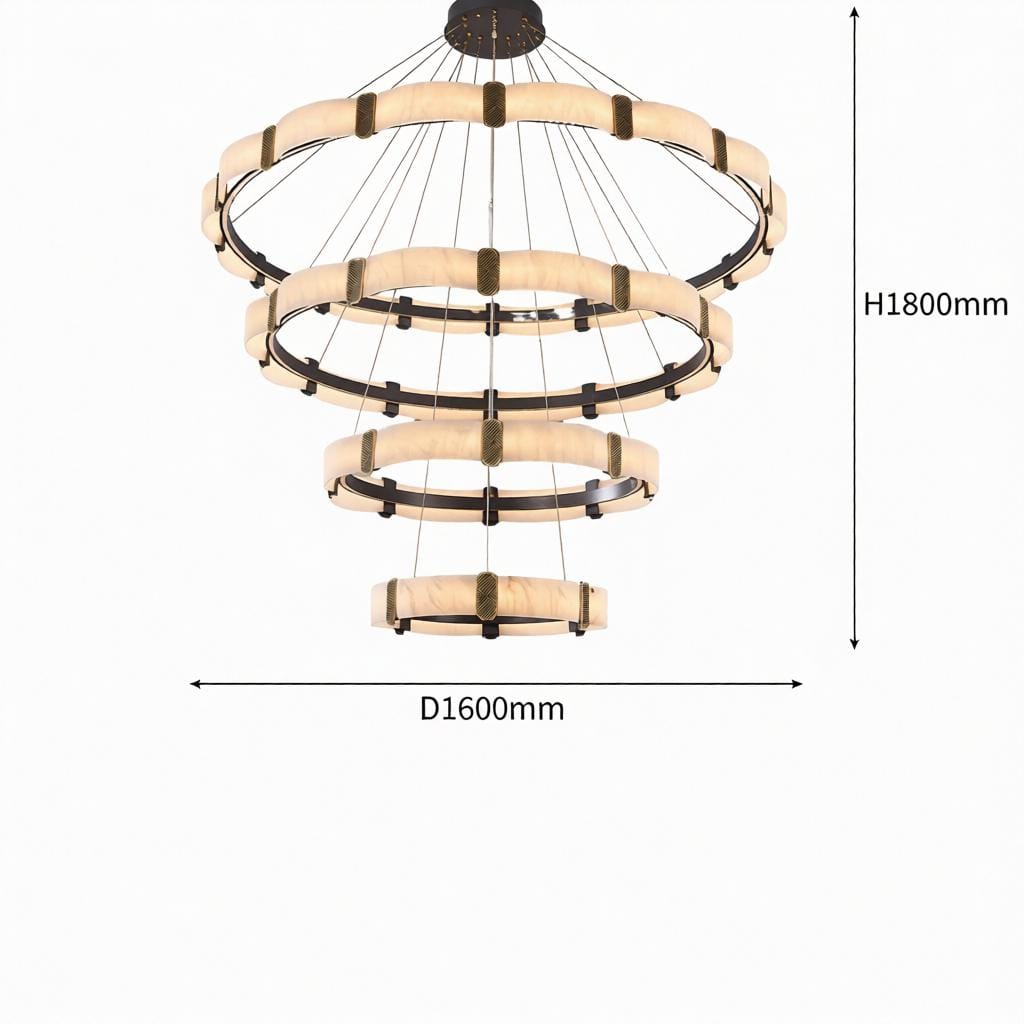 Quelthilessa D | Alabaster Chandelier - Detail View #3 | HomeCartel