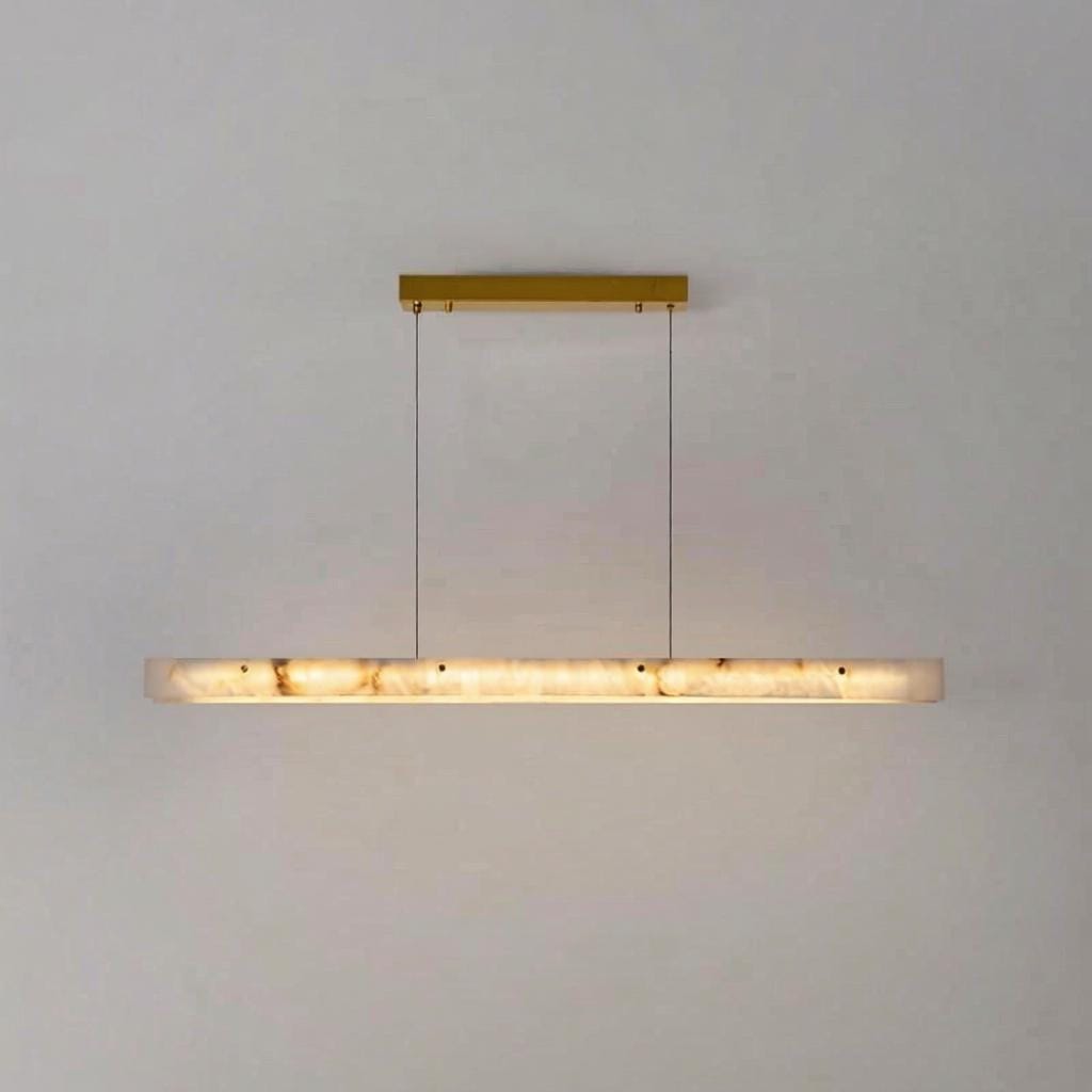 Aelvethia | Linear Alabaster Pendant Light - Detail View #2 | HomeCartel