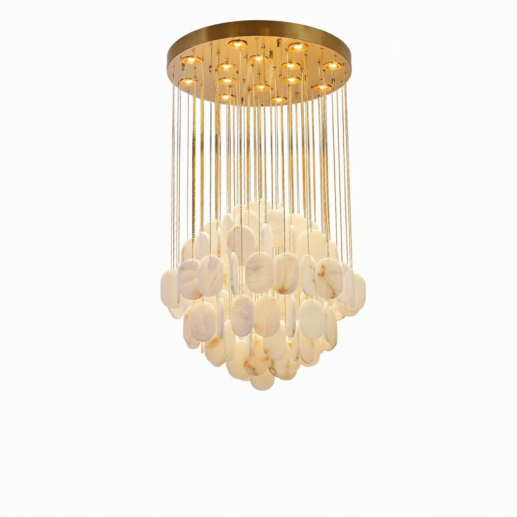 Irvena A | Alabaster Cluster Chandelier - Detail View #4 | HomeCartel