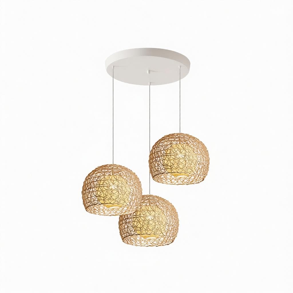 Fendriel B | Rattan Cluster Chandelier - Detail View #2 | HomeCartel