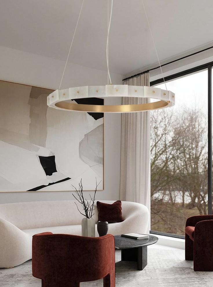 Prydorara | Alabaster Chandelier - Detail View #2 | HomeCartel