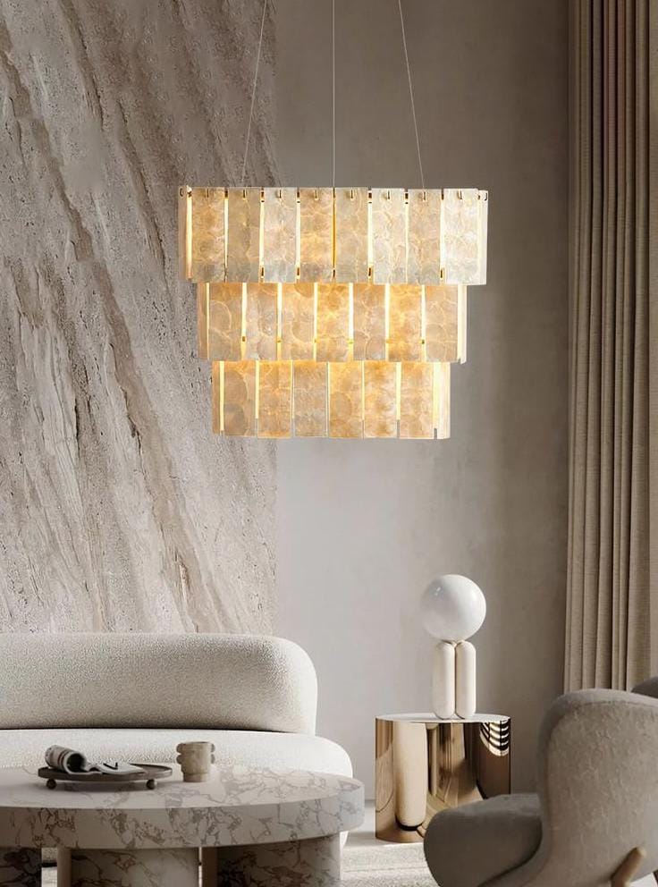Orvanrix | Alabaster Chandelier - Detail View #2 | HomeCartel