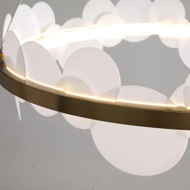 Baerum Rond | Frosted Glass Chandelier - Detail View #3 | HomeCartel