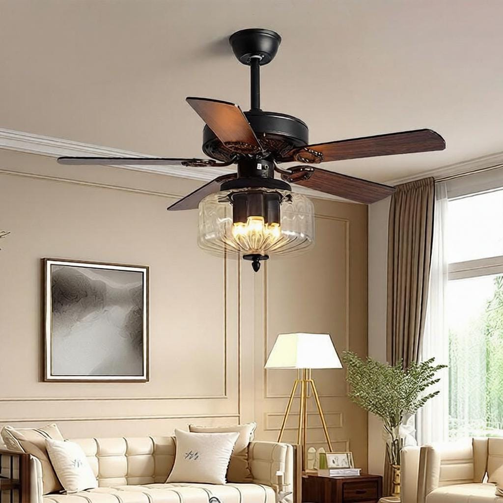 Aric Une | Outdoor Lighted Ceiling Fan - Detail View #4 | HomeCartel