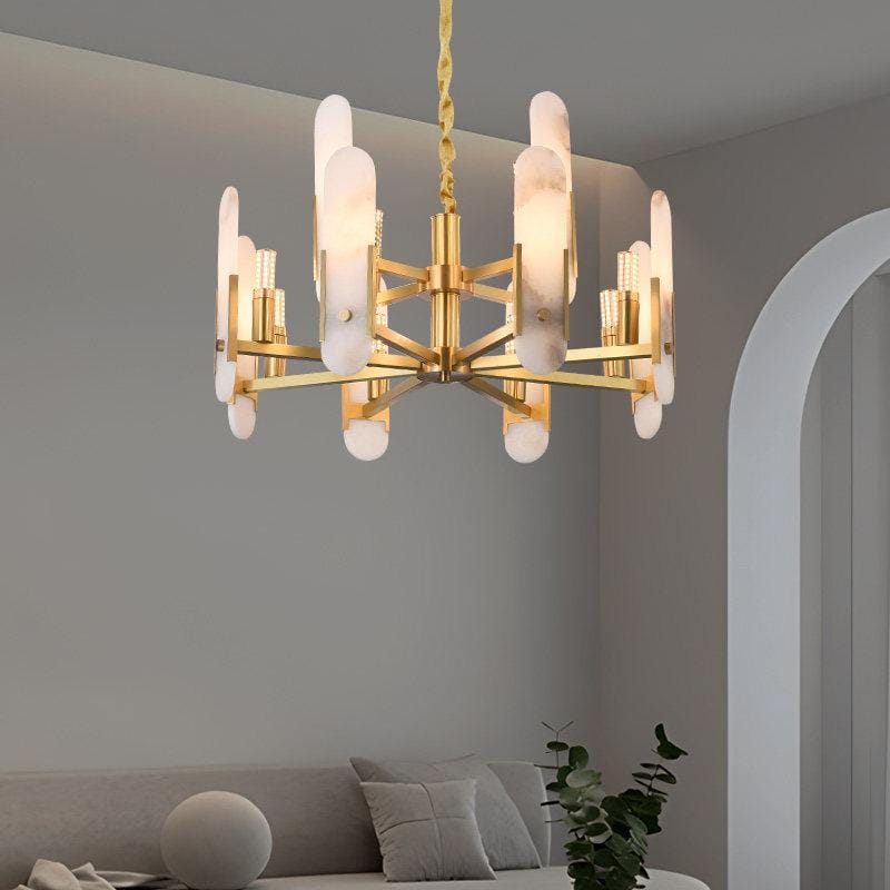 Wynlena | Alabaster Chandelier - Detail View #3 | HomeCartel
