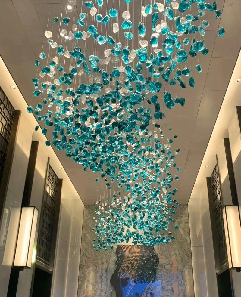 La Roche | Crystal Glass Cluster Chandelier