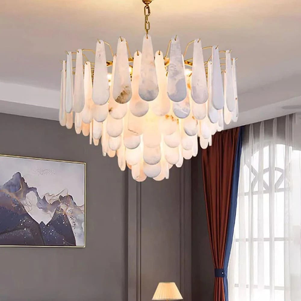 Senvrax | Alabaster Chandelier - Detail View #3 | HomeCartel