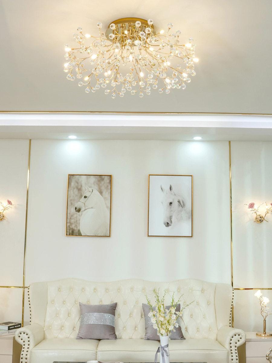 Lynenya | Semi Flush Mounted Light - Detail View #2 | HomeCartel