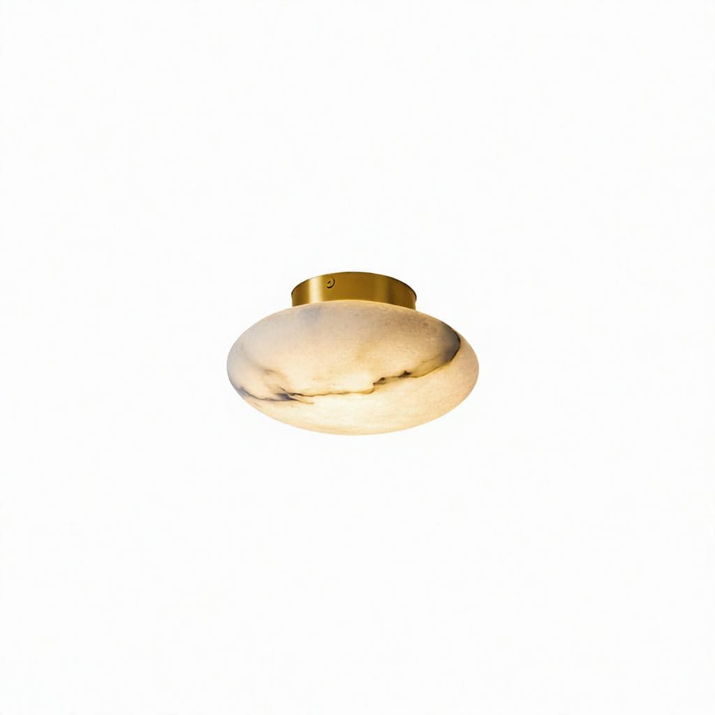 Beldoral | Alabaster Semi Flush Mounted Light - Detail View #3 | HomeCartel