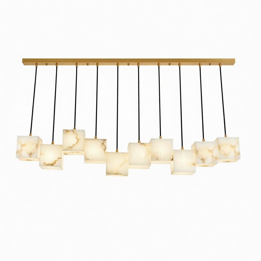 Hallina | Linear Alabaster Pendant Light - Detail View #2 | HomeCartel