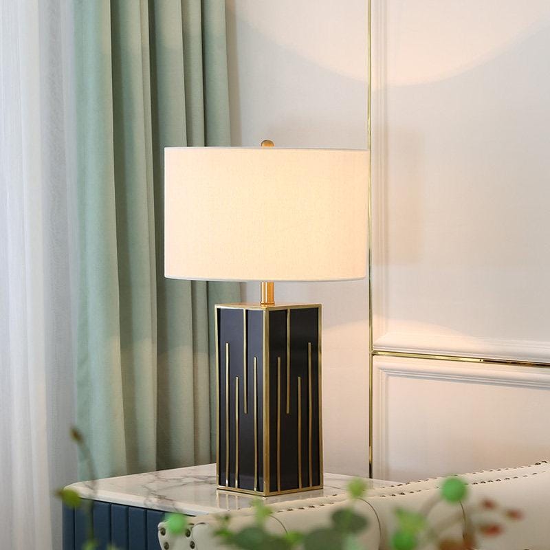 Eyres Une | Shaded Table Lamp - Detail View #3 | HomeCartel