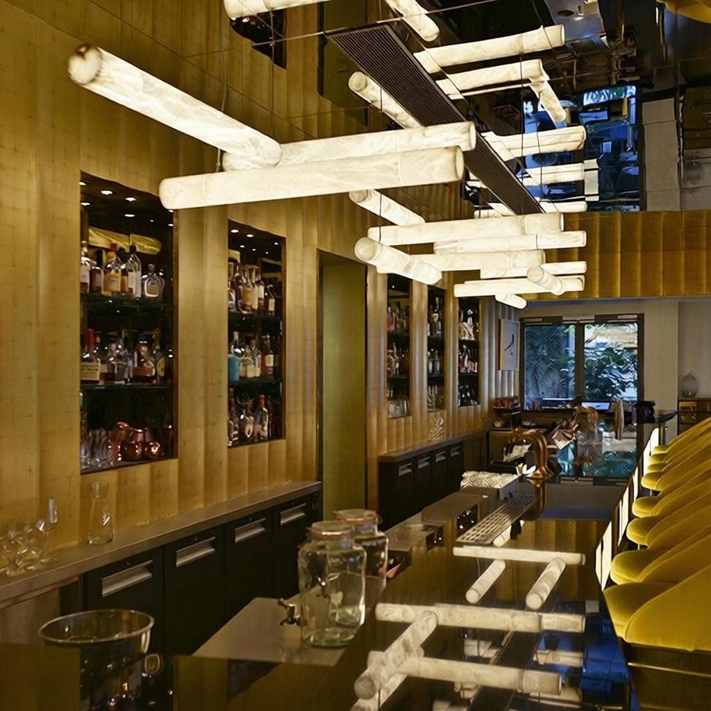 Vorneshal | Linear Alabaster Pendant Light - Detail View #4 | HomeCartel