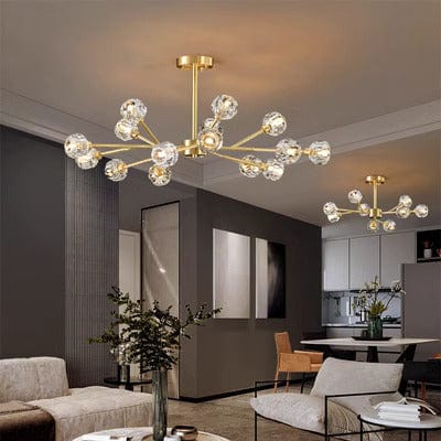 Siv 15 V2 | Brass Luxe Crystal Chandelier - Home Cartel ®