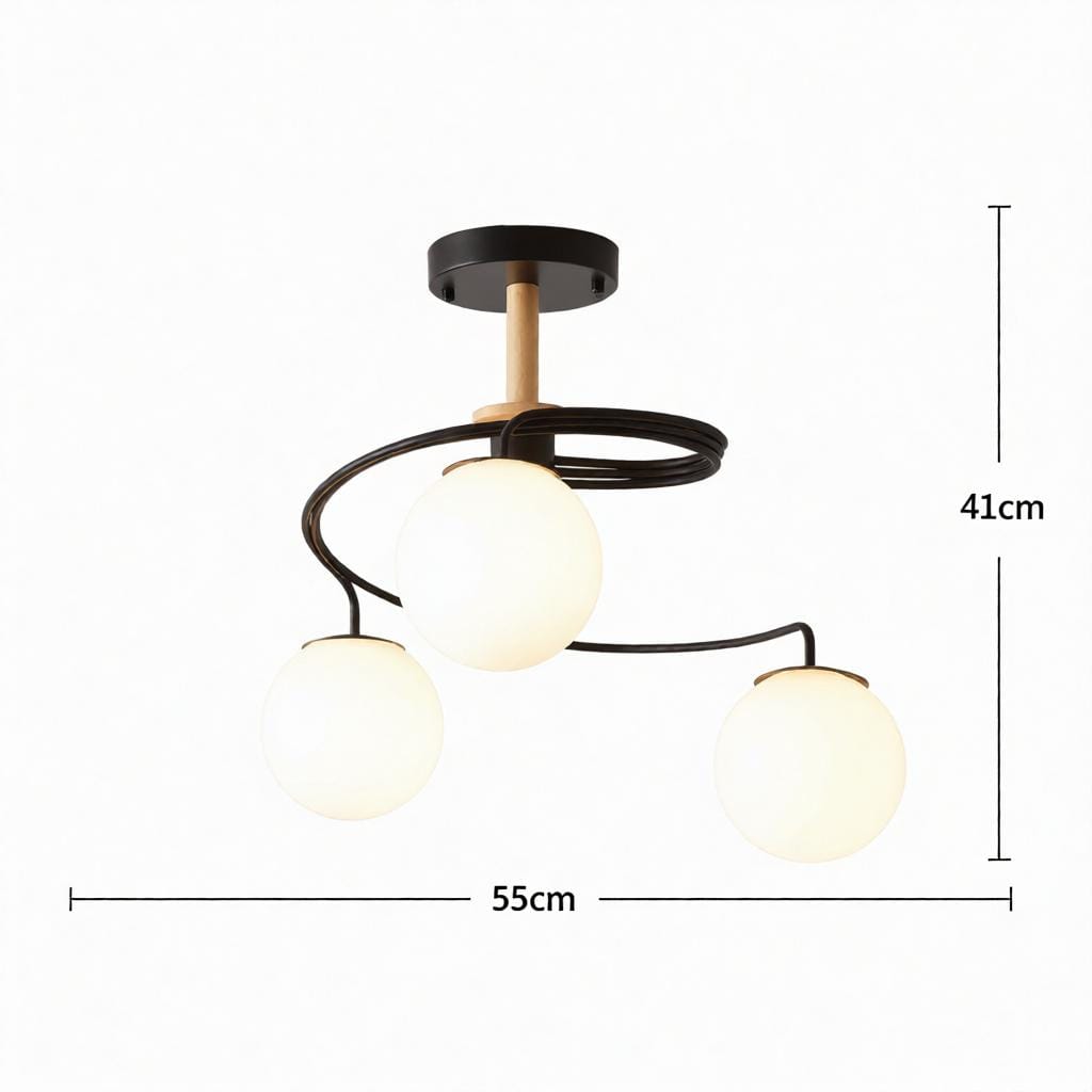 Tarnelui 3 | Semi Flush Mounted Light - Detail View #4 | HomeCartel
