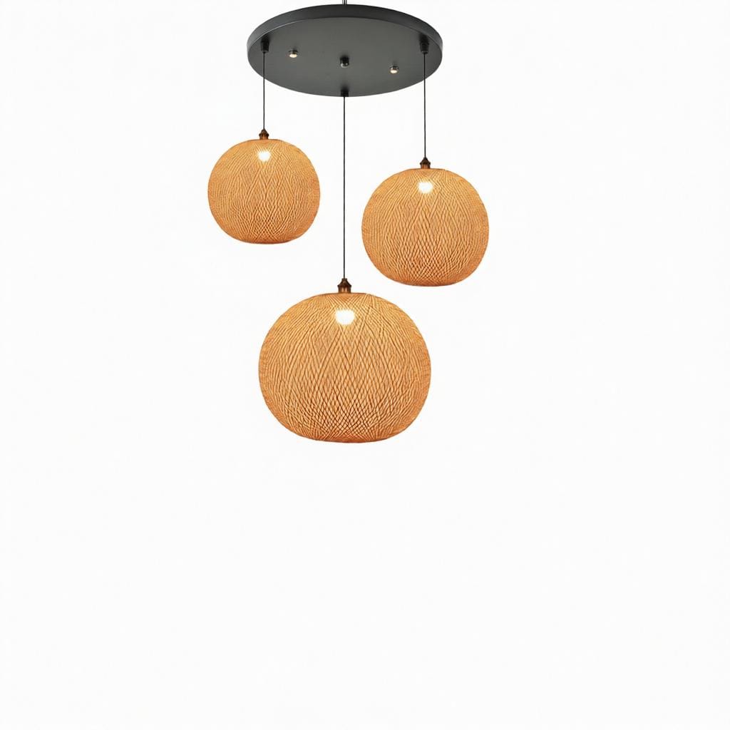Lunastra 3 | Rattan Cluster Chandelier - Detail View #6 | HomeCartel