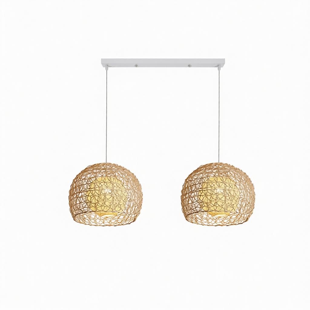 Fendriel C | Rattan Linear Pendant Light - Detail View #3 | HomeCartel