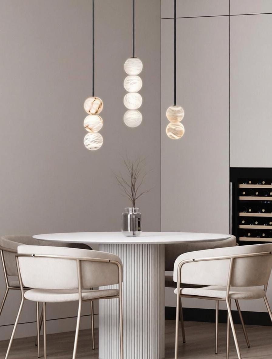 Pryveralla | Alabaster Pendant Light - Detail View #6 | HomeCartel