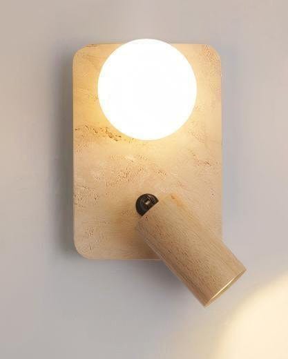 Thalindra | Travertine Wall Light - Detail View #2 | HomeCartel
