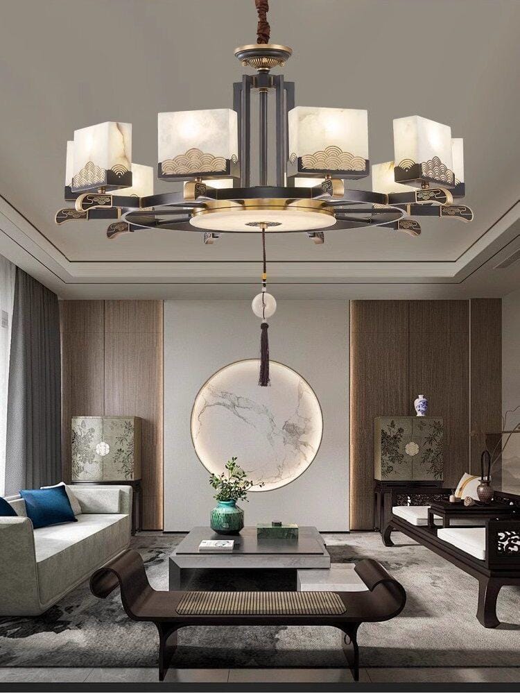 Torzora Une | Alabaster Chandelier - Detail View #2 | HomeCartel