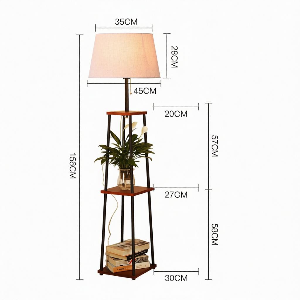 Mavarae | Integrated Shelf Floor Lamp - Detail View #8 | HomeCartel