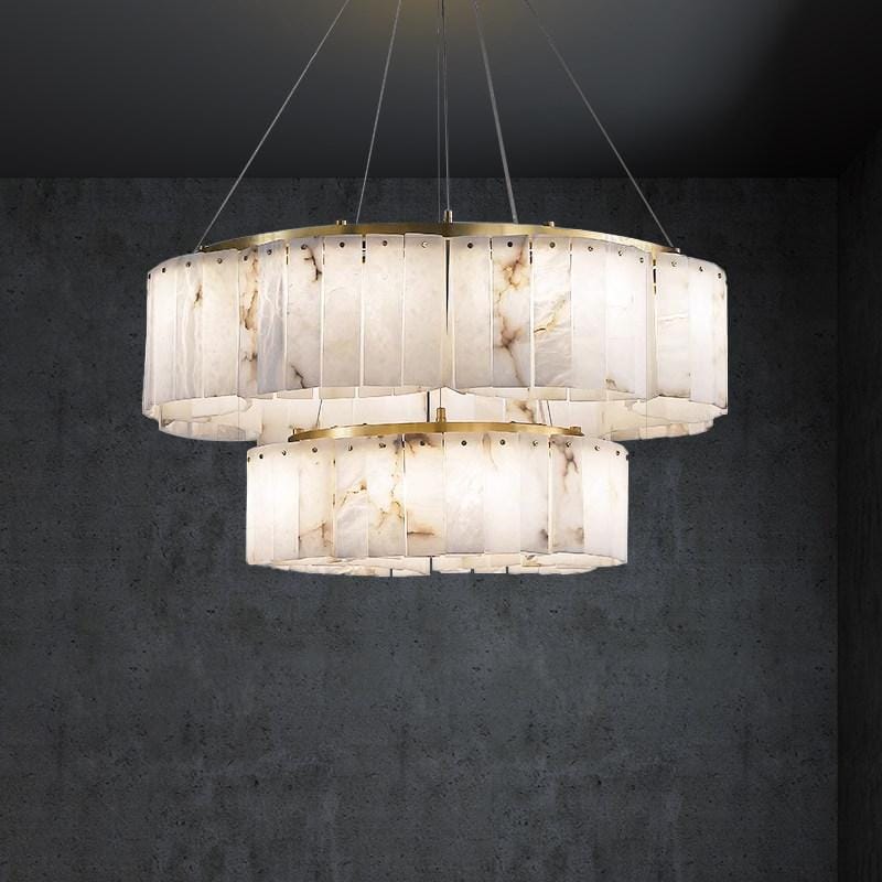 Mortheren C | Alabaster Linear Chandelier - Detail View #4 | HomeCartel