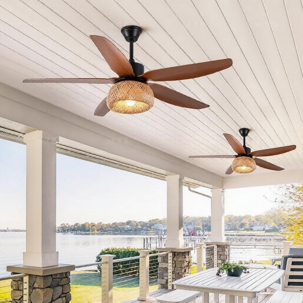 Fendrel | Outdoor Lighted Ceiling Fan - Detail View #3 | HomeCartel