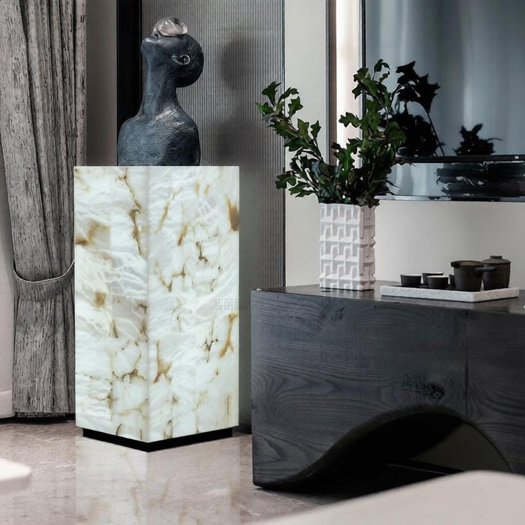 Halvenessa | Alabaster Floor Lamp - Home Cartel ®