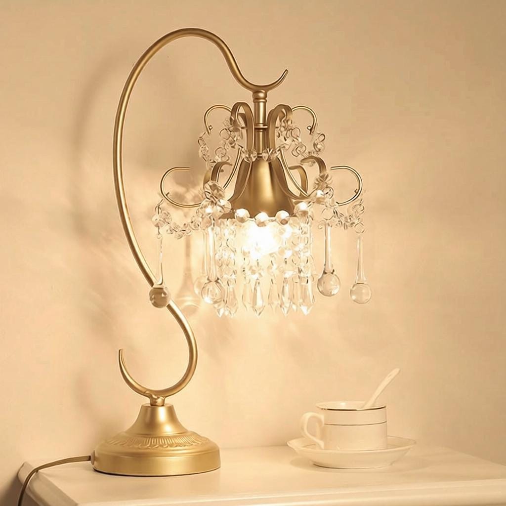 Sylwynel | Crystal Table Lamp - Detail View #2 | HomeCartel