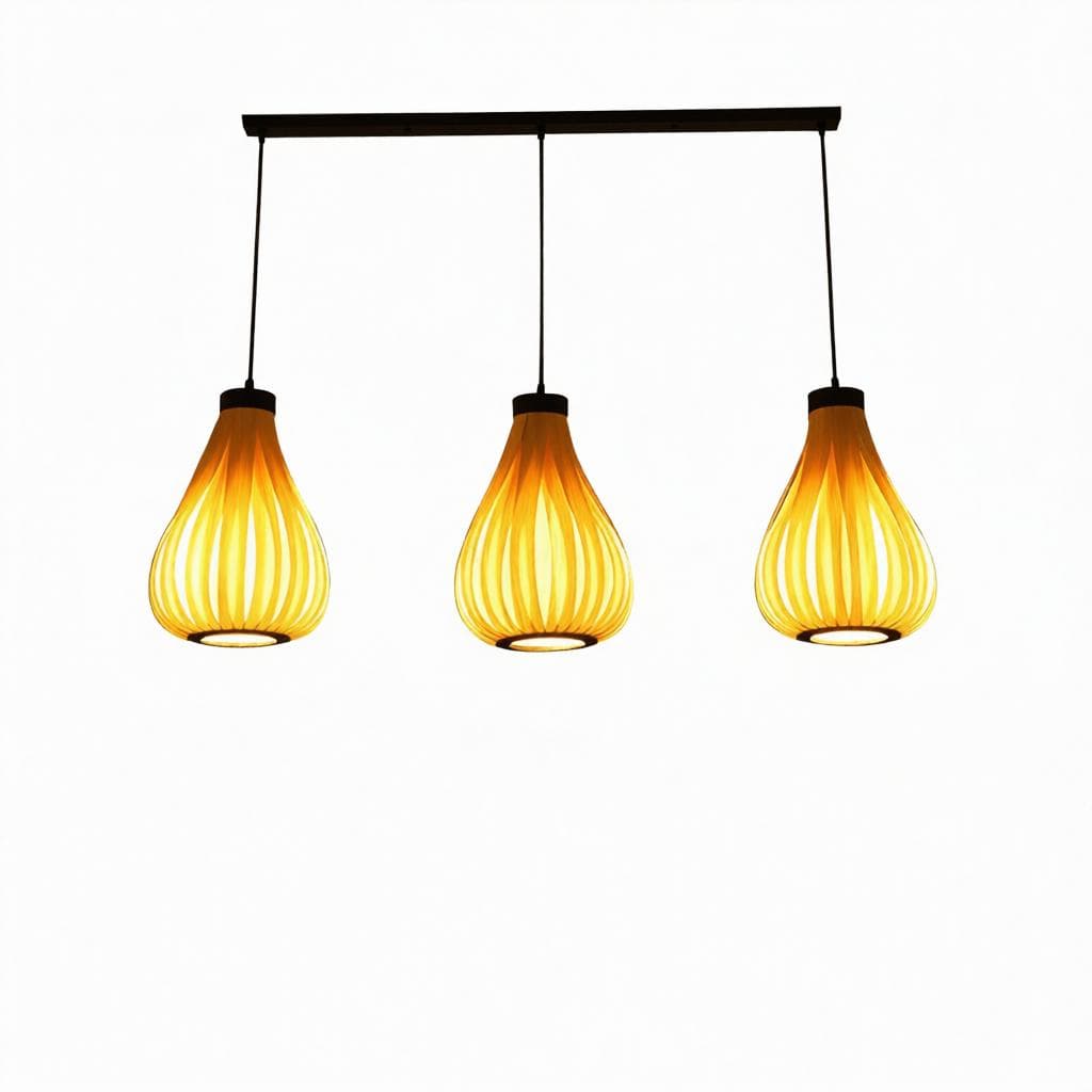 Jaspion B | Wood Linear Pendant Light - Detail View #3 | HomeCartel