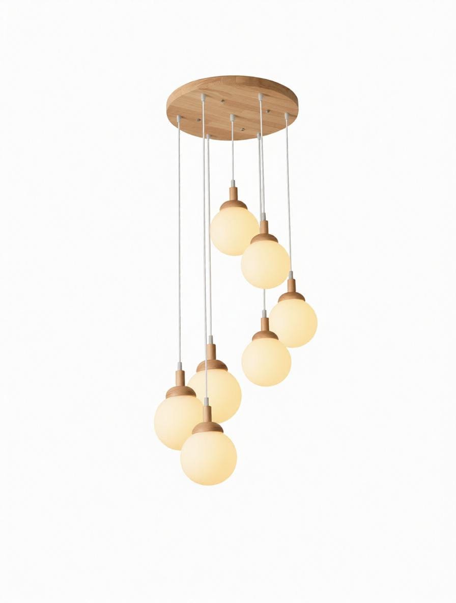 Illumena | Wood Cluster Chandelier