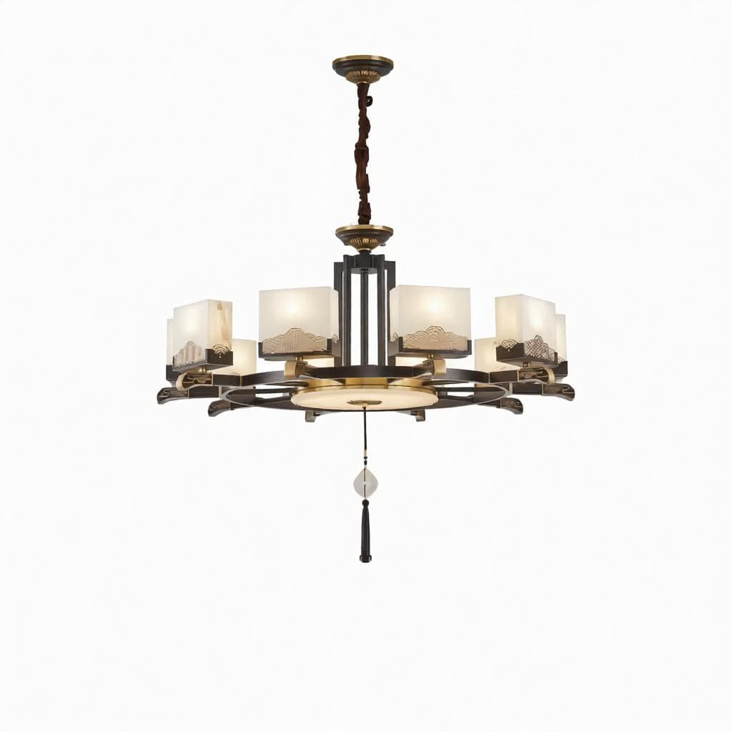 Torzora Une | Alabaster Chandelier - Detail View #4 | HomeCartel