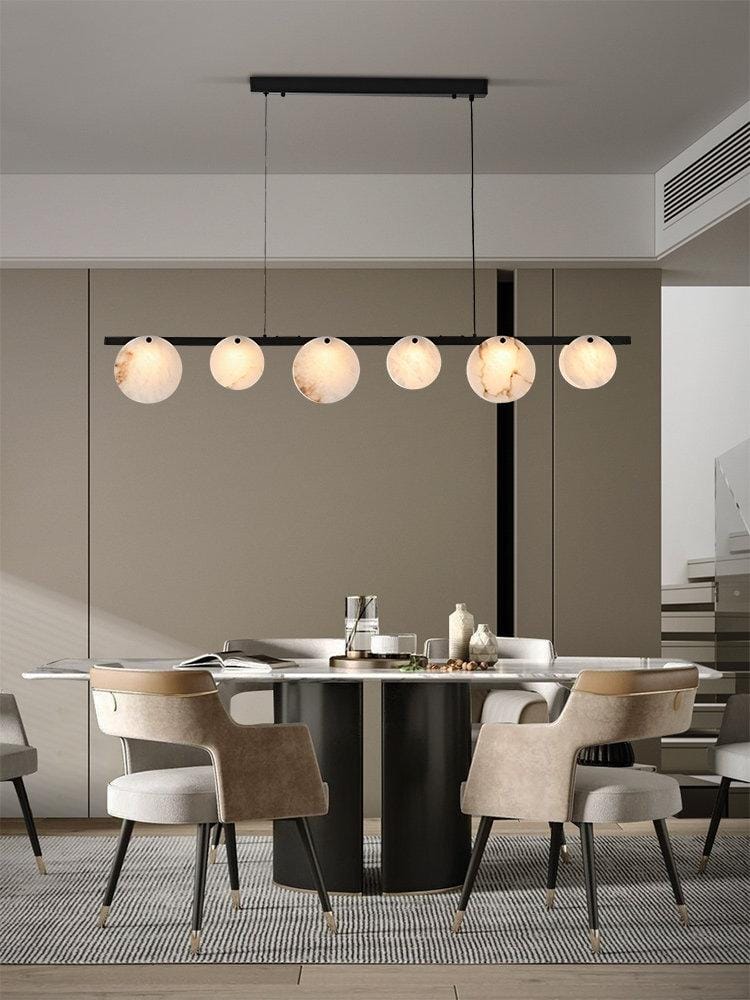 Norvenar | Alabaster Linear Chandelier - Detail View #3 | HomeCartel