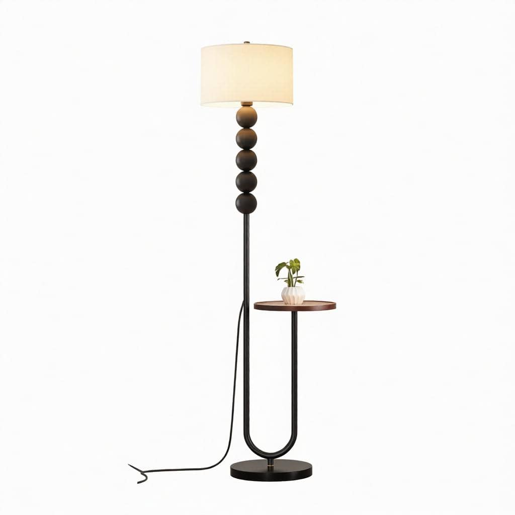 Irienna Une | Integrated Shelf Floor Lamp
