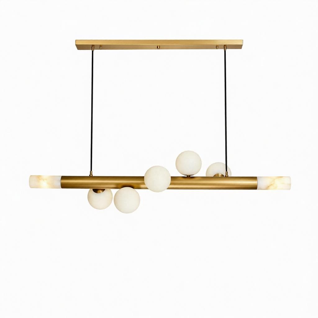 Halnorisca | Alabaster Linear Chandelier - Detail View #5 | HomeCartel