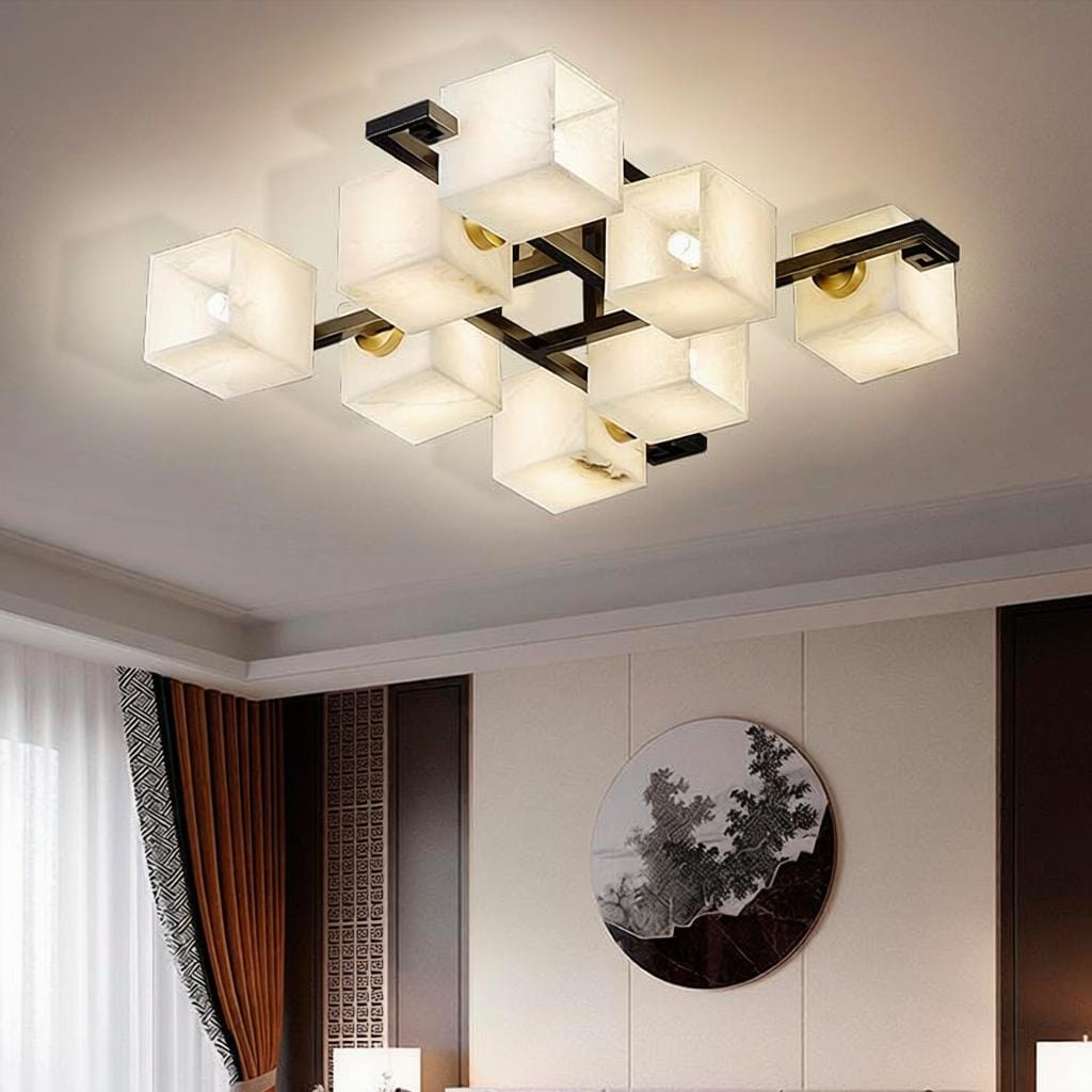 Ralnoria | Alabaster Ceiling Mounted Light - Detail View #3 | HomeCartel
