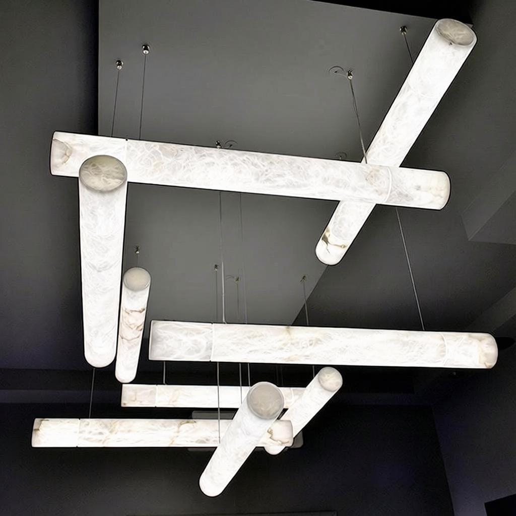 Vorneshal | Linear Alabaster Pendant Light - Detail View #3 | HomeCartel