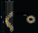 Azeal | Crystal Glass Cluster Chandelier