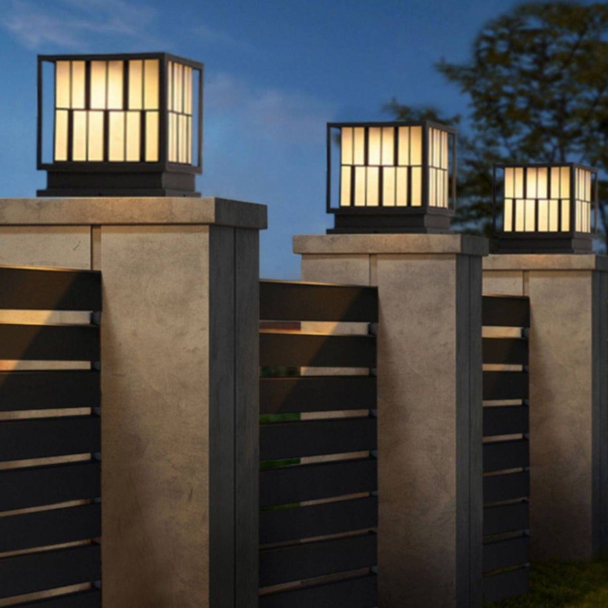 Alonjo | Outdoor Pillar Lamp - Detail View #2 | HomeCartel